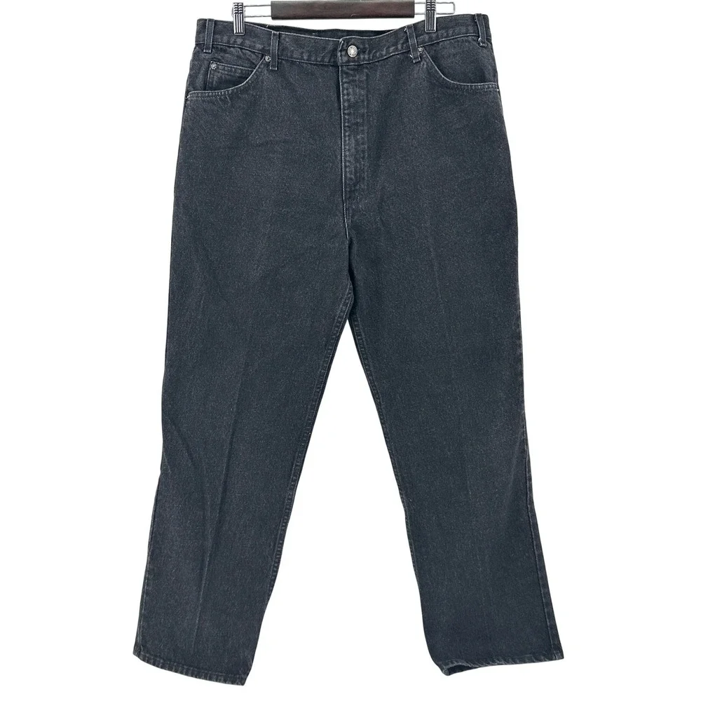 Levi Strauss 540 Black Jeans Mens 40x30 Brown Tag Straight Leg Denim  Made‎ USA